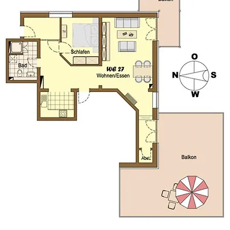 아파트 Penthouse Weitsicht *